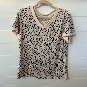 Polka Dot V-Neck Women's Top